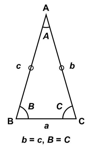 AB=ACを満たす二等辺三角形ABC
