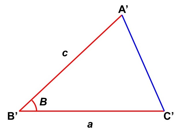 2辺とその間の角が決まっている場合に作れる△A'B'C'