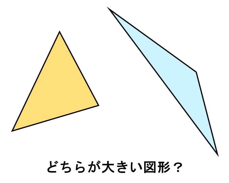 大きさの異なる2つの三角形