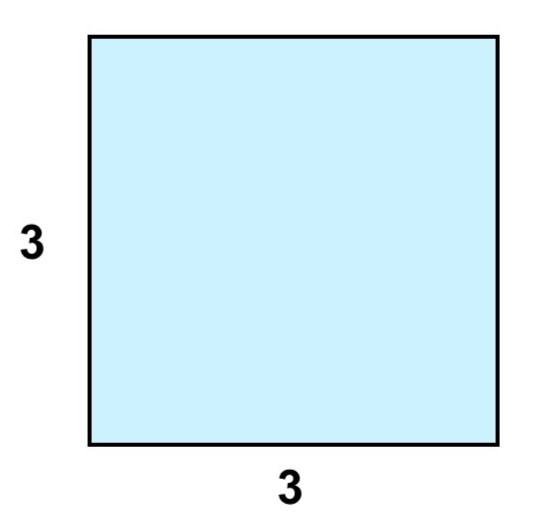1辺3の正方形