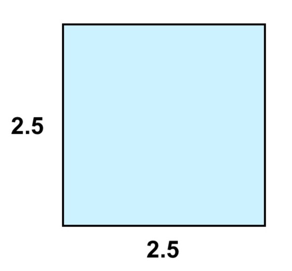1辺2.5の正方形