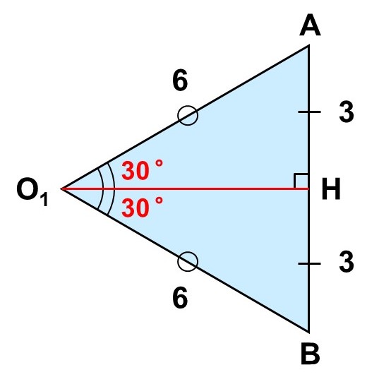 ∠AO_1B, 辺ABの二等分線である垂線O_1H