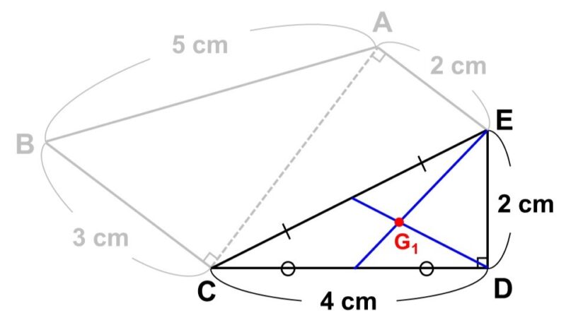 直角三角形CDEの重心G1