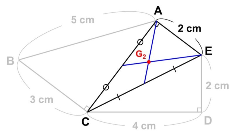 直角三角形CAEの重心G2