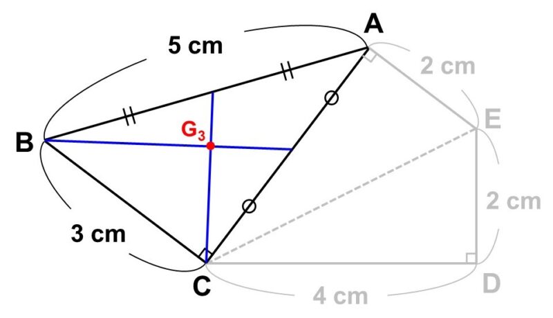 直角三角形ABCの重心G3